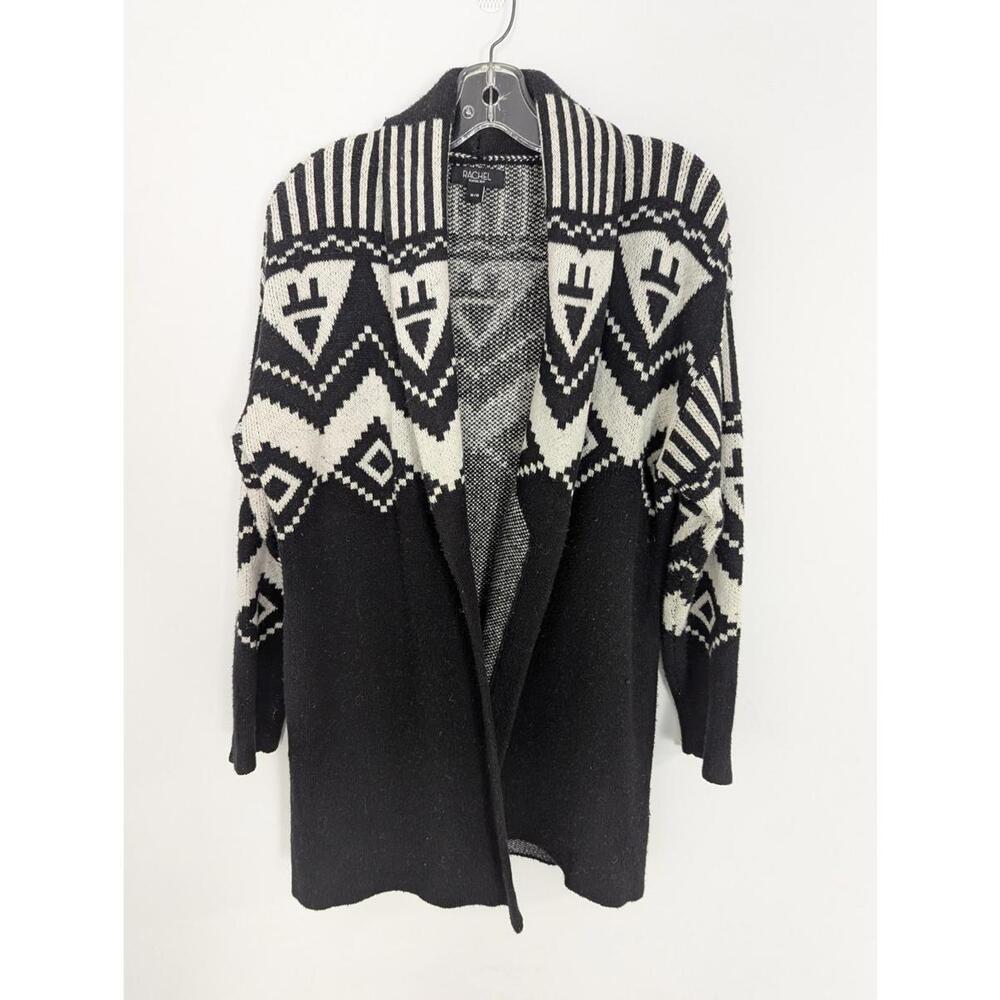 Rachel Roy Women's Aztec Cardigan Size Medium Wool Cotton Winter Bohemian